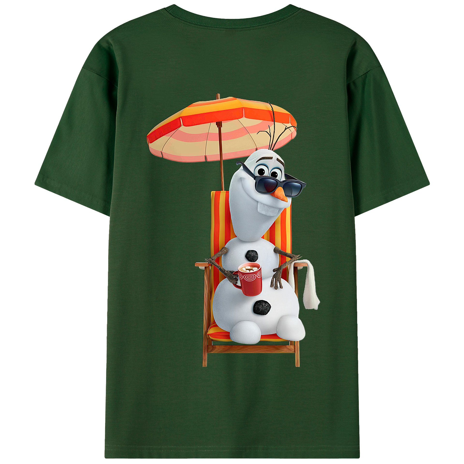 （画像用） アナと雪の女王 アンナ エルサ Frozen Anna Elsa 綿100％半袖Tシャツ（背面プリント）